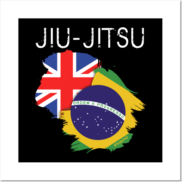 Jiu-jitsu: United Kingdom-Brazil Wall Art by albertobravoart